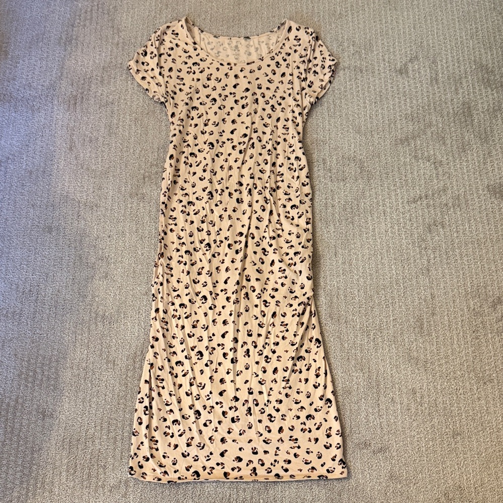 Isabel Maternity by Ingrid & Isabel Tan and Black Maxi Dress